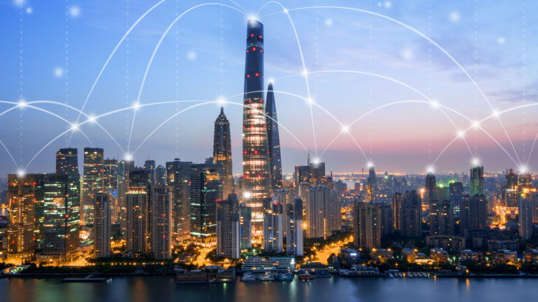 Shanghai Skyline - network connection, Open Gateway Initiative