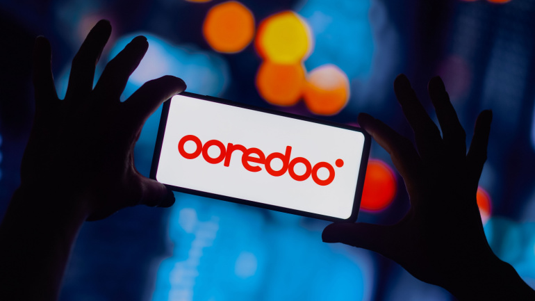 In this photo illustration, the Ooredoo Oman Corporate logo seen displayed on a smartphone