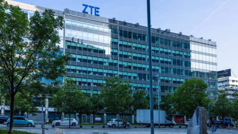 Milan, Italy - 05.17.2023: ZTE Corporation is a Chinese partially state-owned technology company that specializes in telecommunication. Founded in 1985. ZTE's Green Strategies